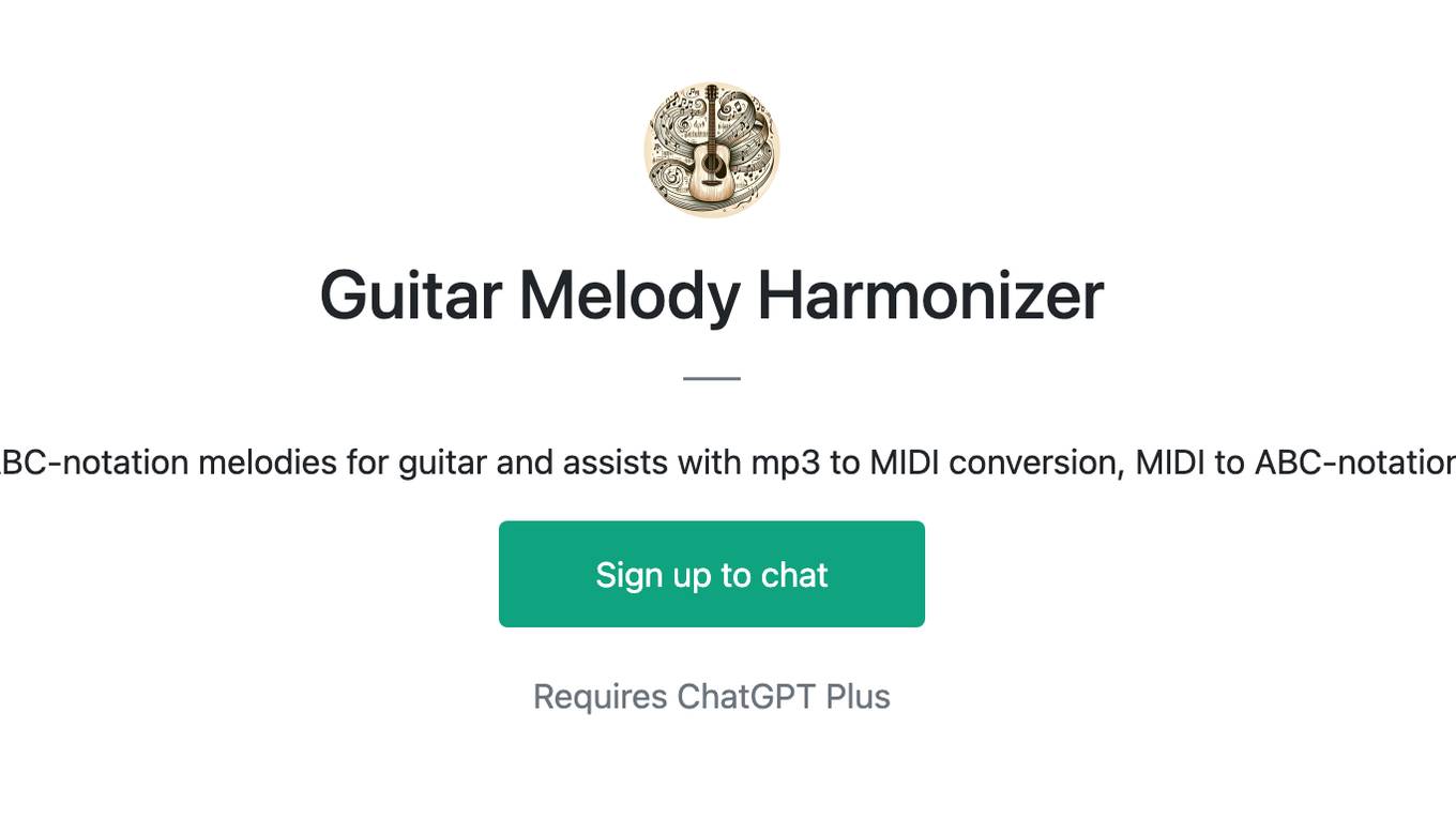 Guitar Melody Harmonizer Screenshot