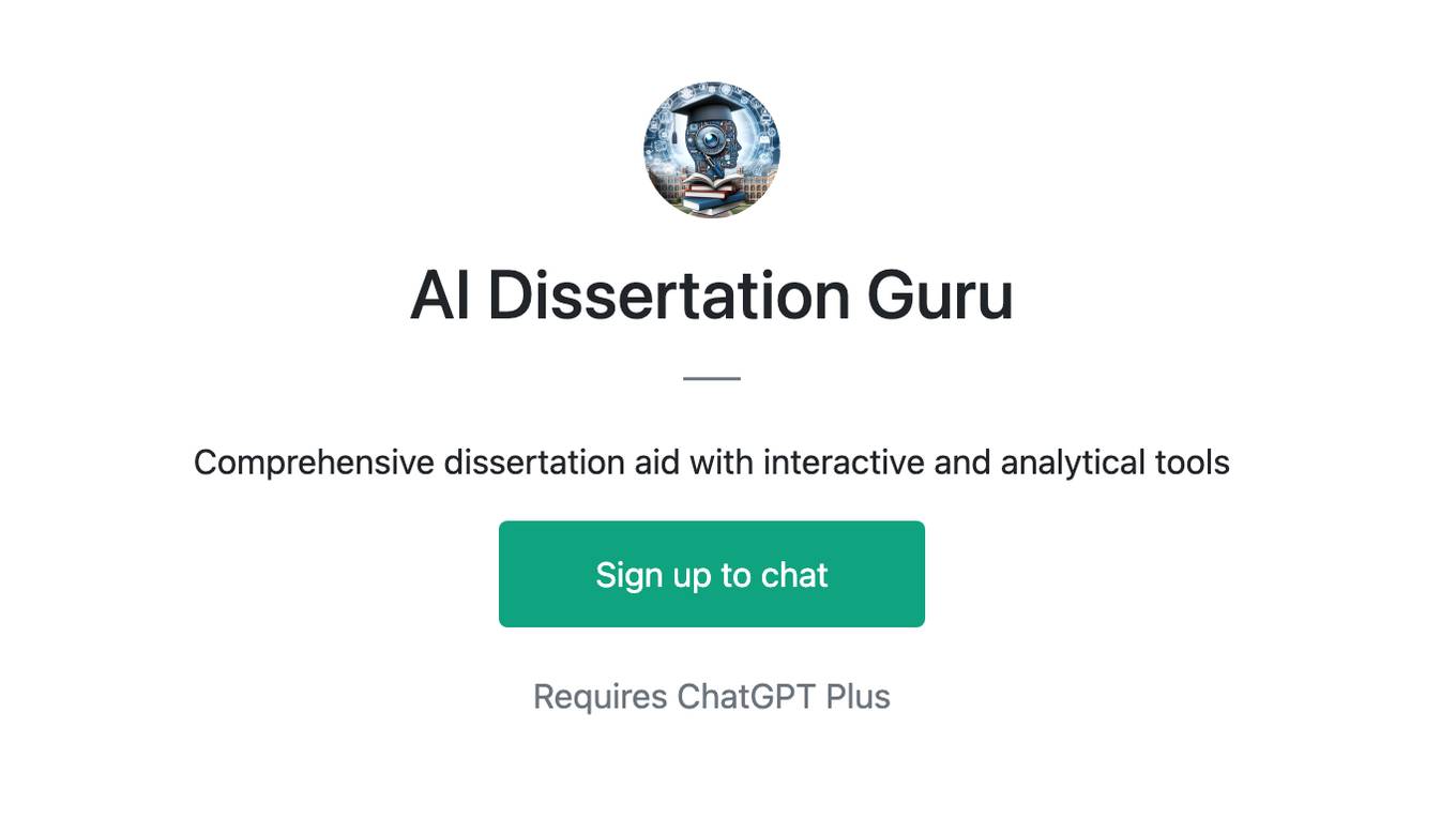 AI Dissertation Guru Screenshot