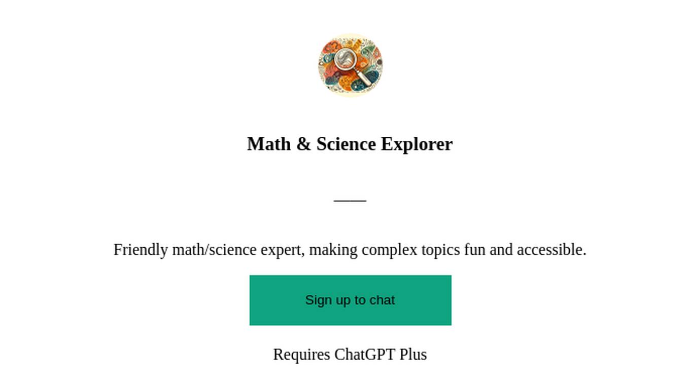 Math & Science Explorer Screenshot