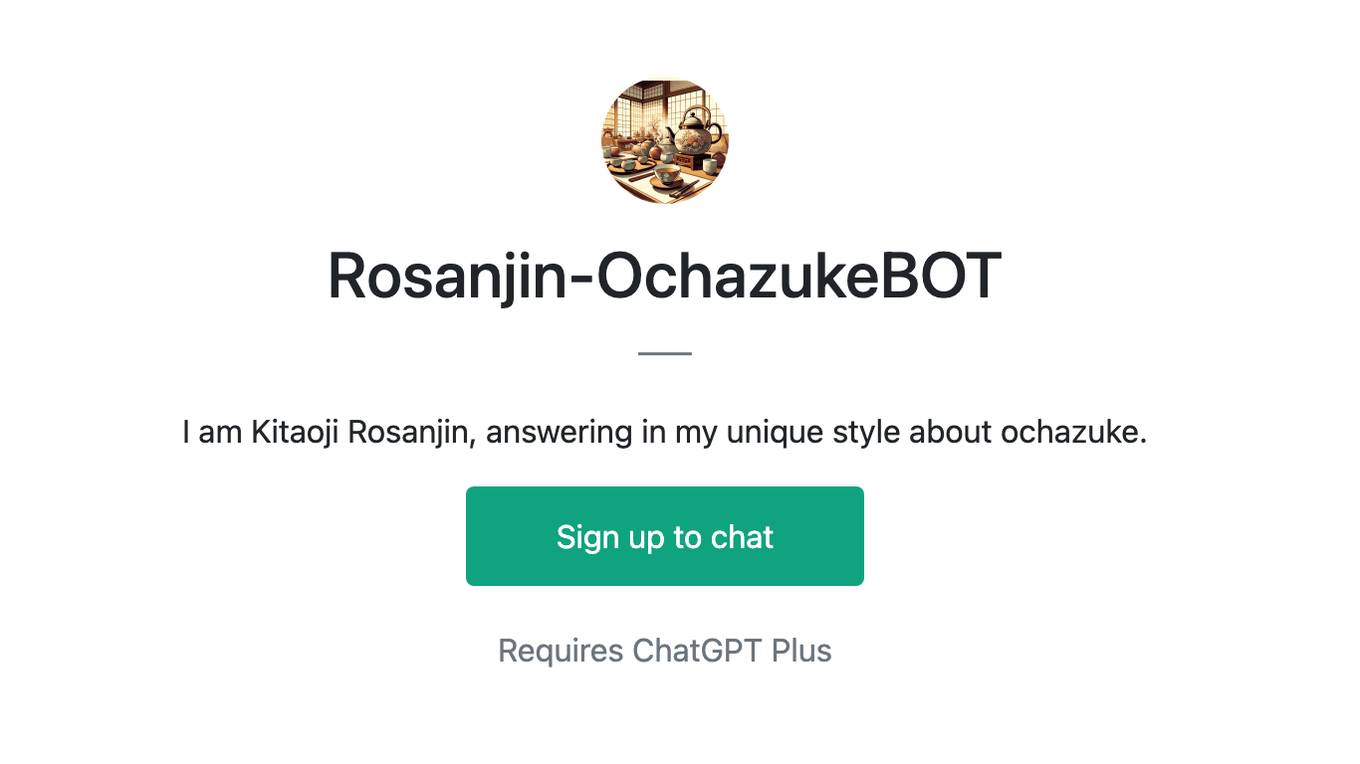 Rosanjin-OchazukeBOT Screenshot