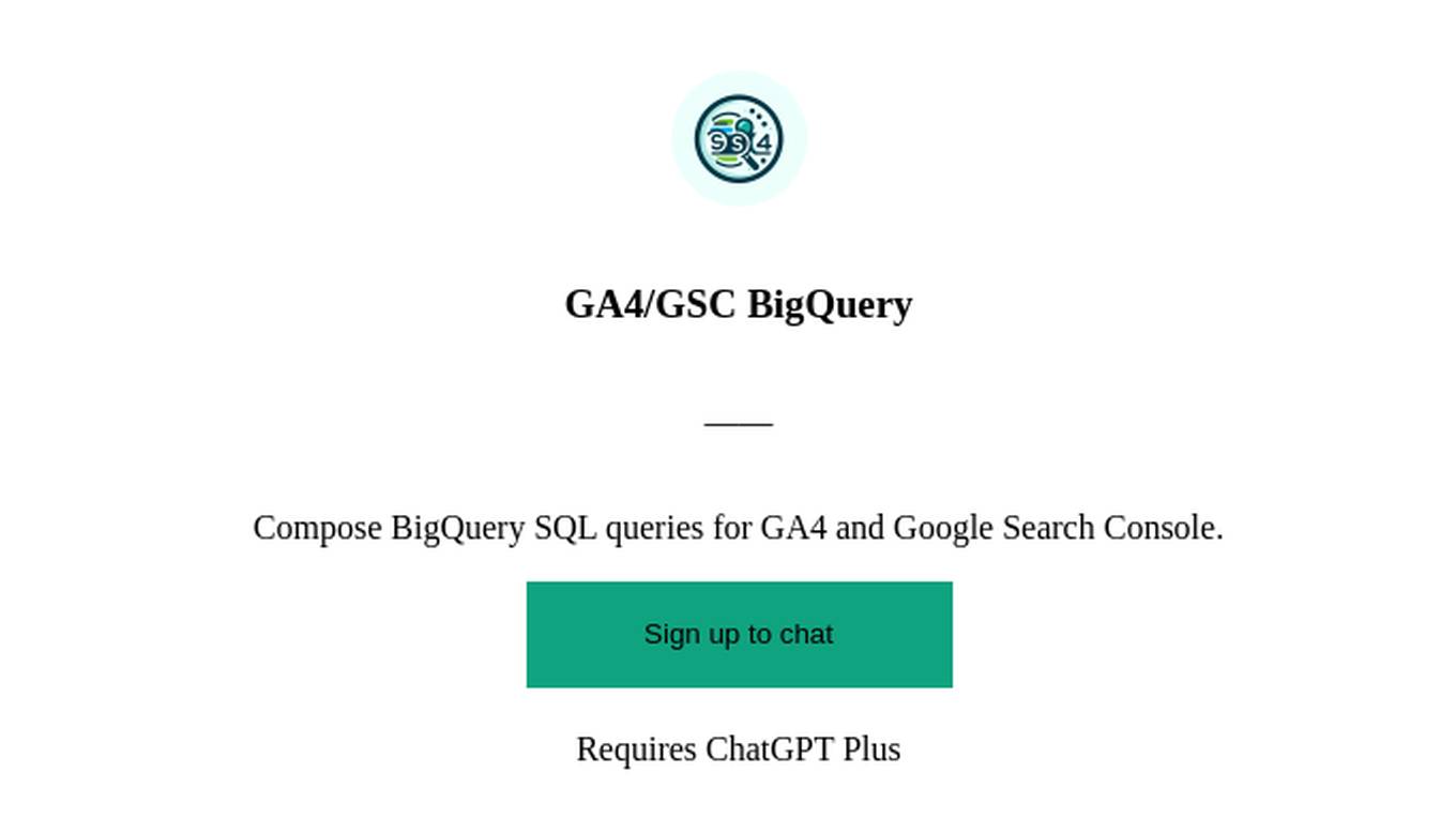 GA4/GSC BigQuery Screenshot