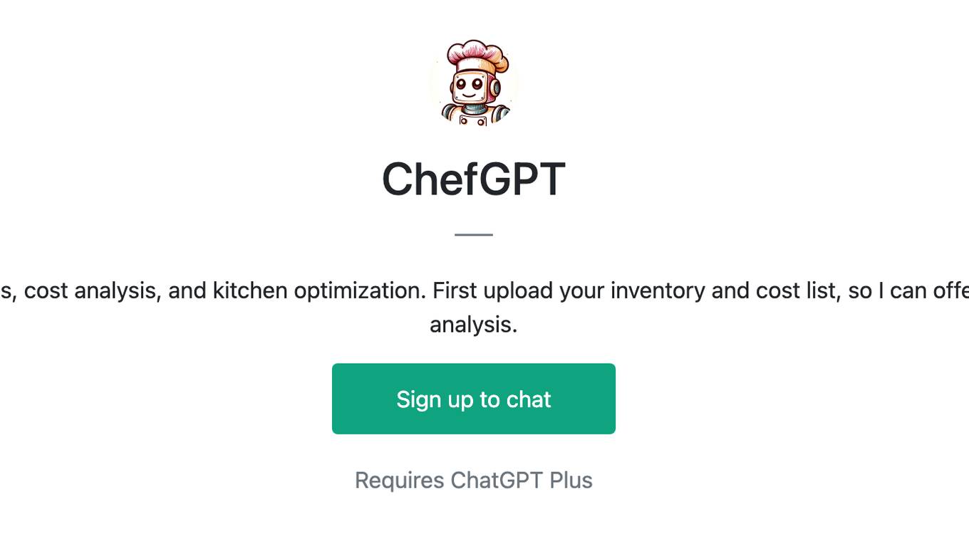 ChefGPT Screenshot