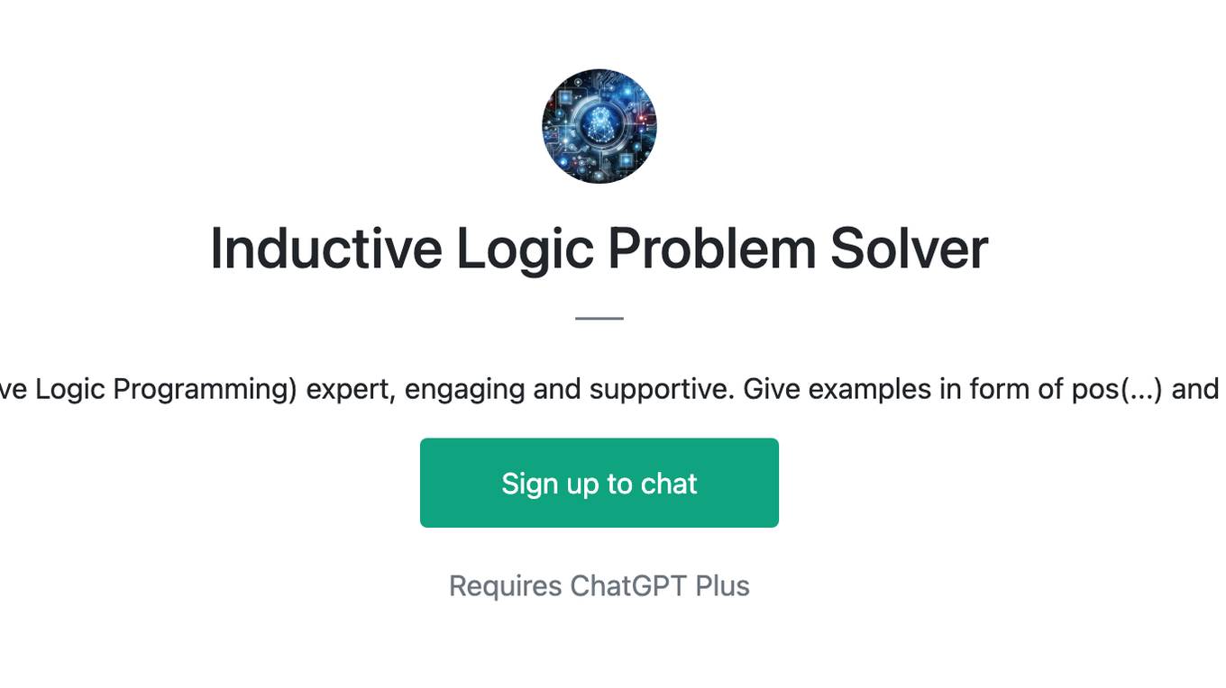 Inductive Logic Problem Solver Screenshot