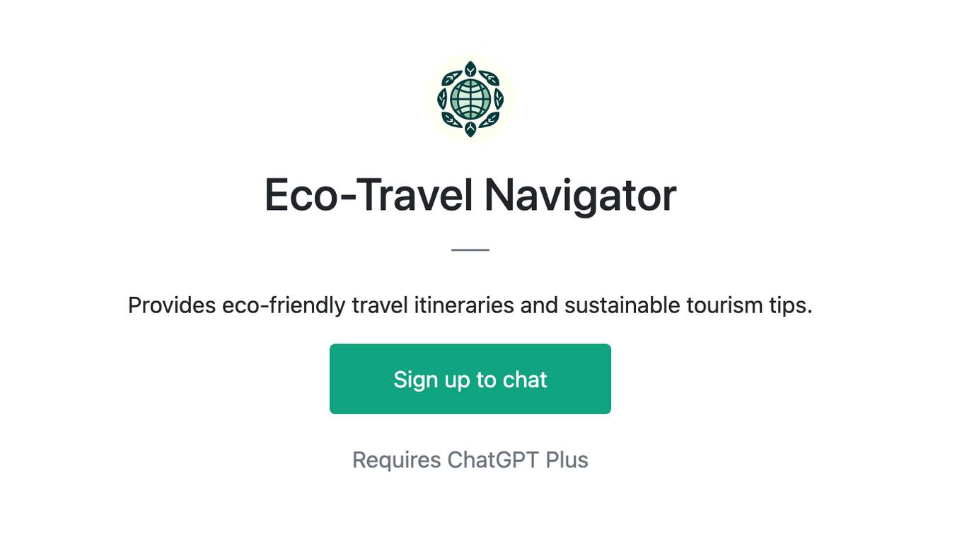 Eco-Travel Navigator Screenshot