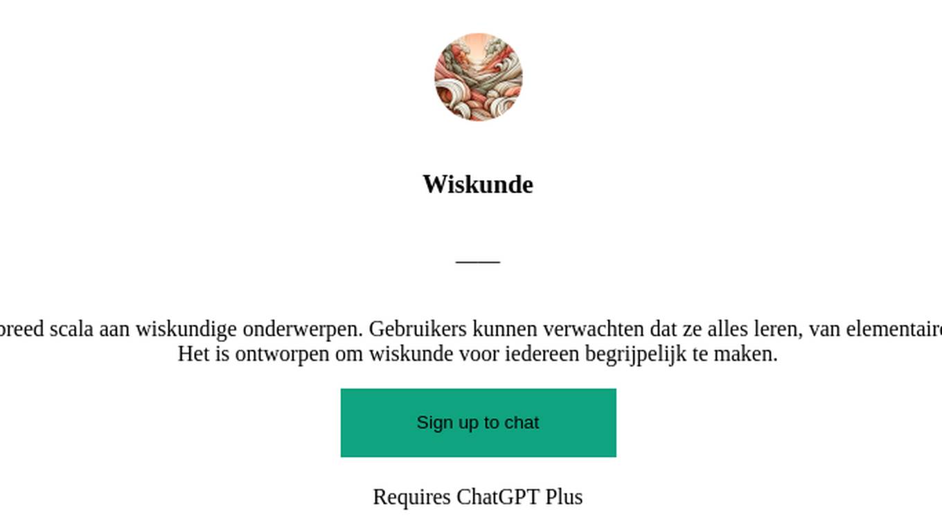 Wiskunde Screenshot