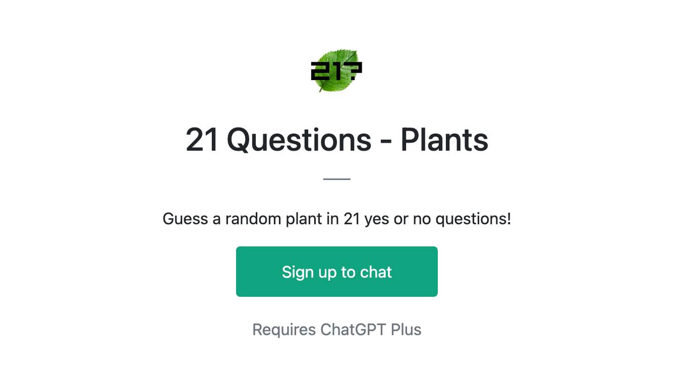 21 Questions - Plants Screenshot