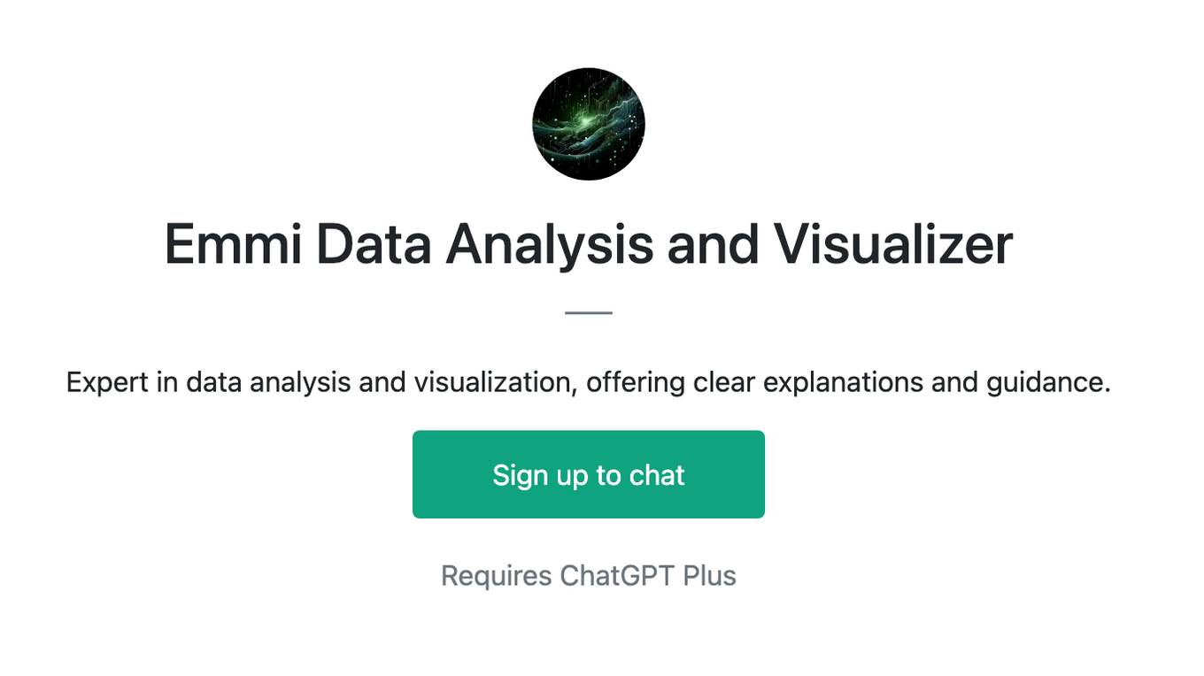 Emmi Data Analysis and Visualizer Screenshot