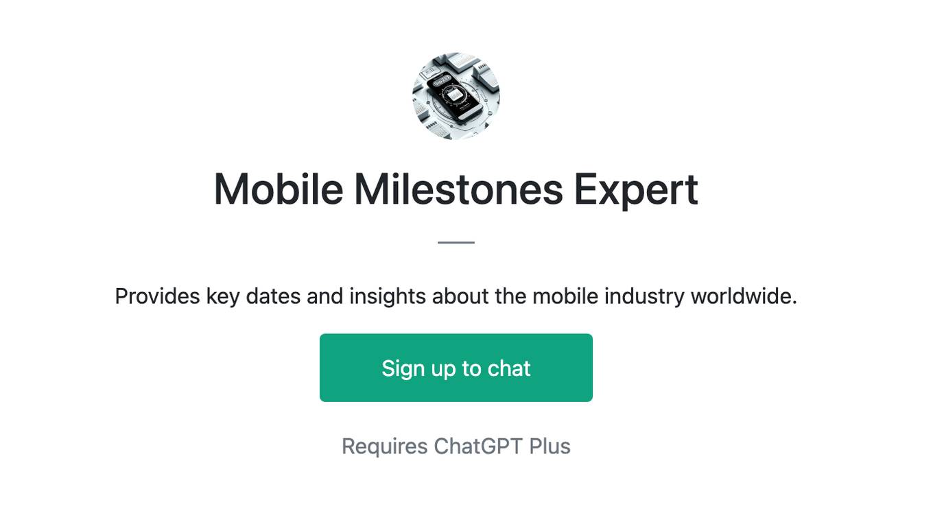 Mobile Milestones Expert Screenshot