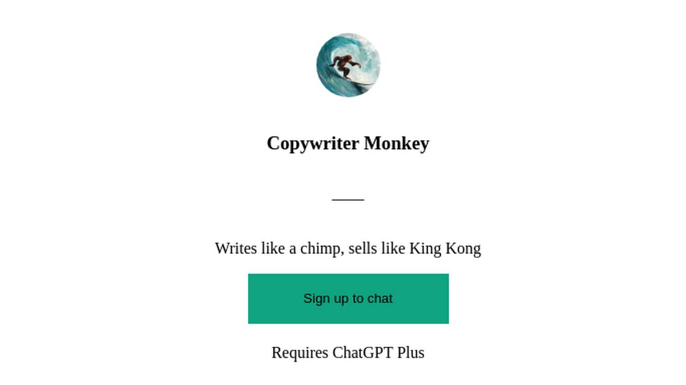 Copywriter Monkey Screenshot