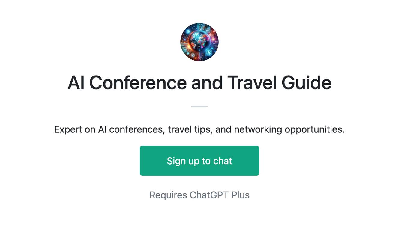 AI Conference and Travel Guide Screenshot