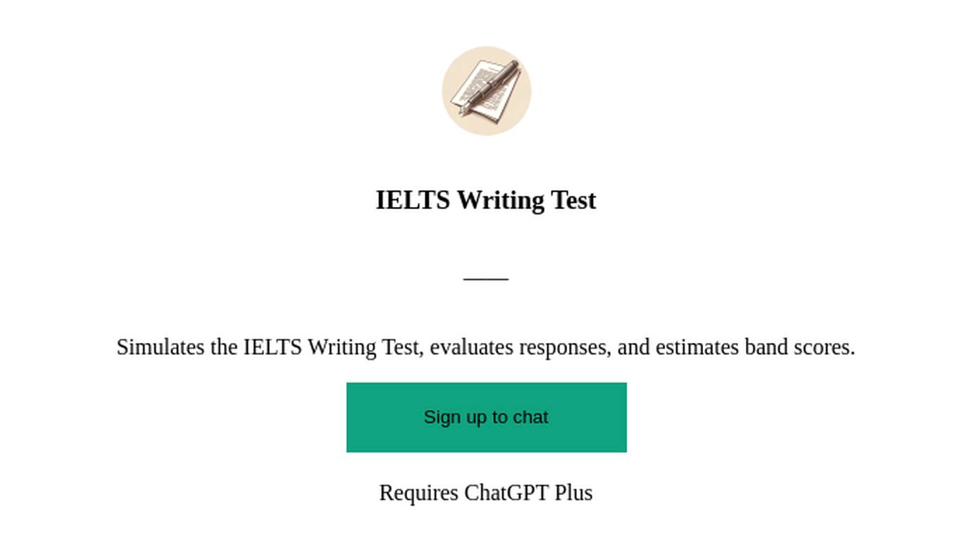 IELTS Writing Test Screenshot