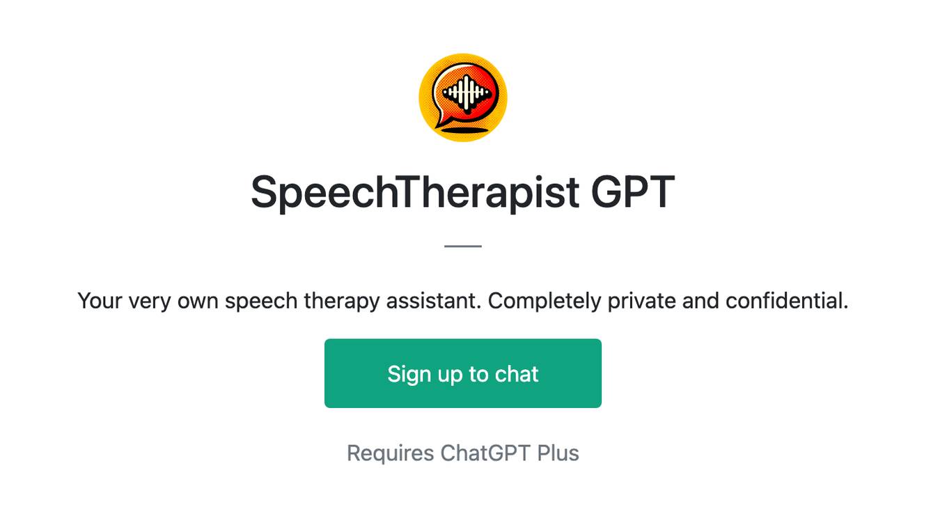 SpeechTherapist GPT Screenshot