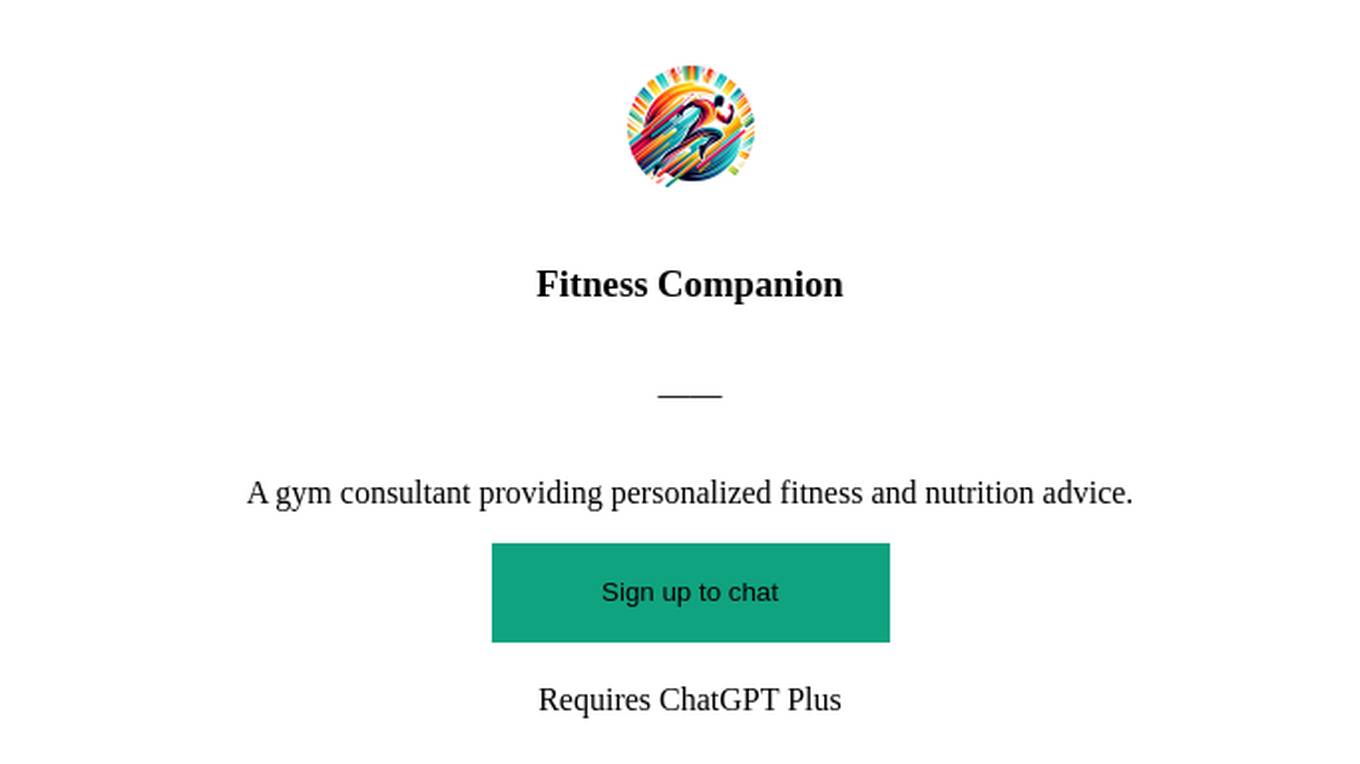 Fitness Companion Screenshot