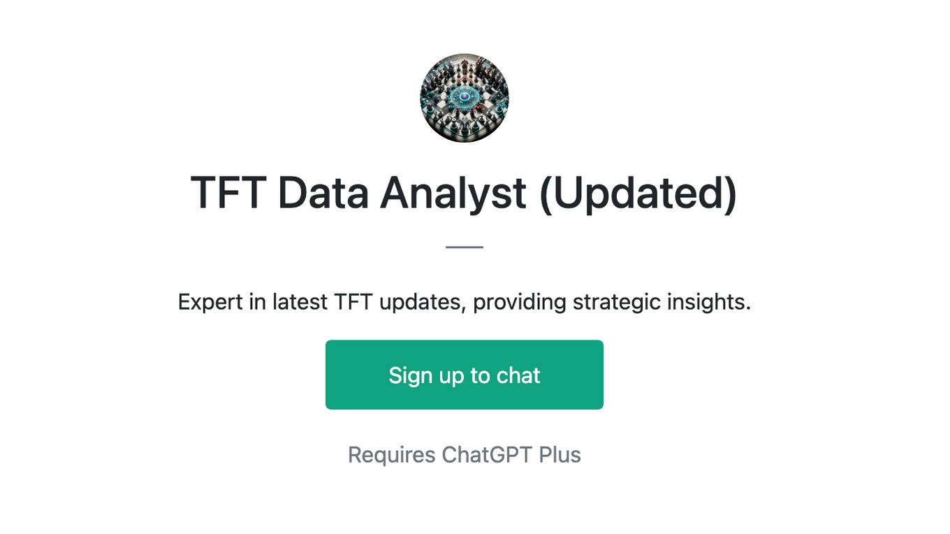 TFT Data Analyst (Updated) Screenshot