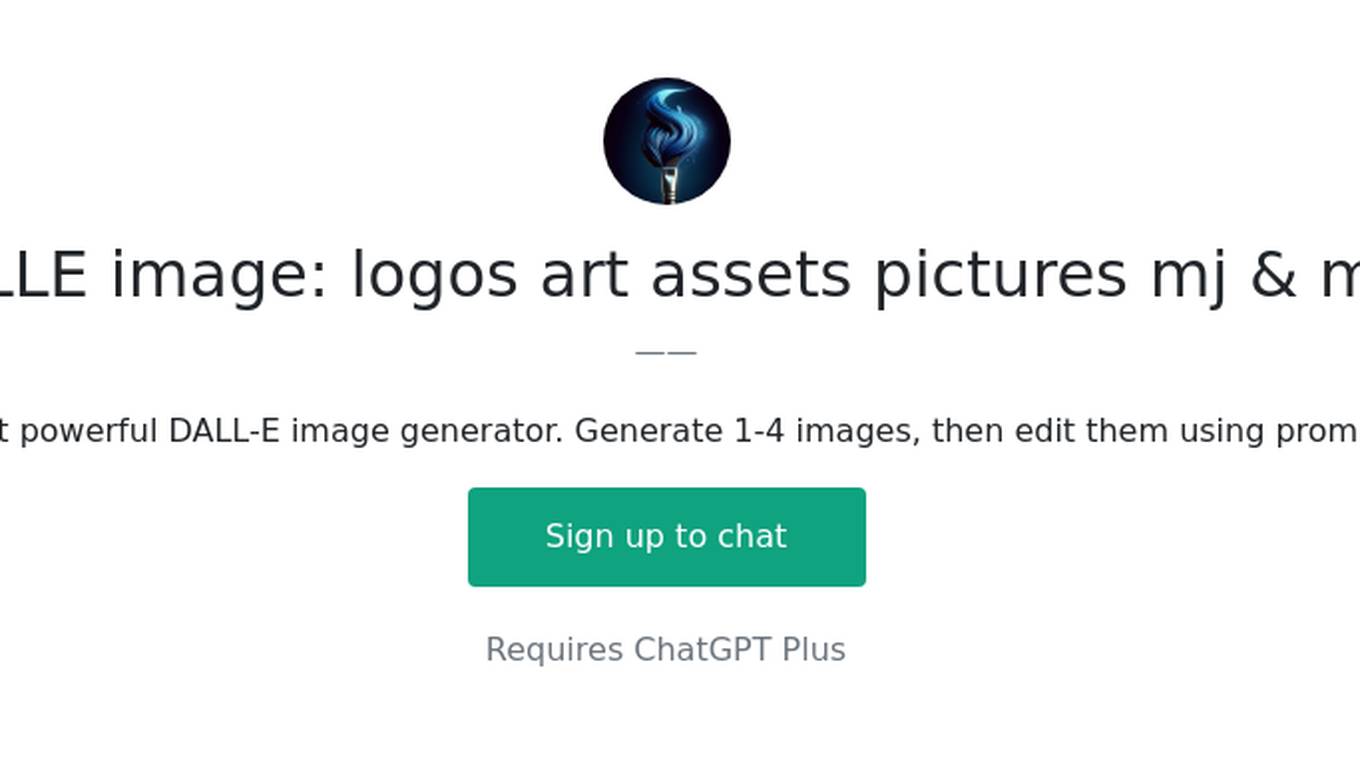 のDALLE image: logos art assets pictures mj & more Screenshot