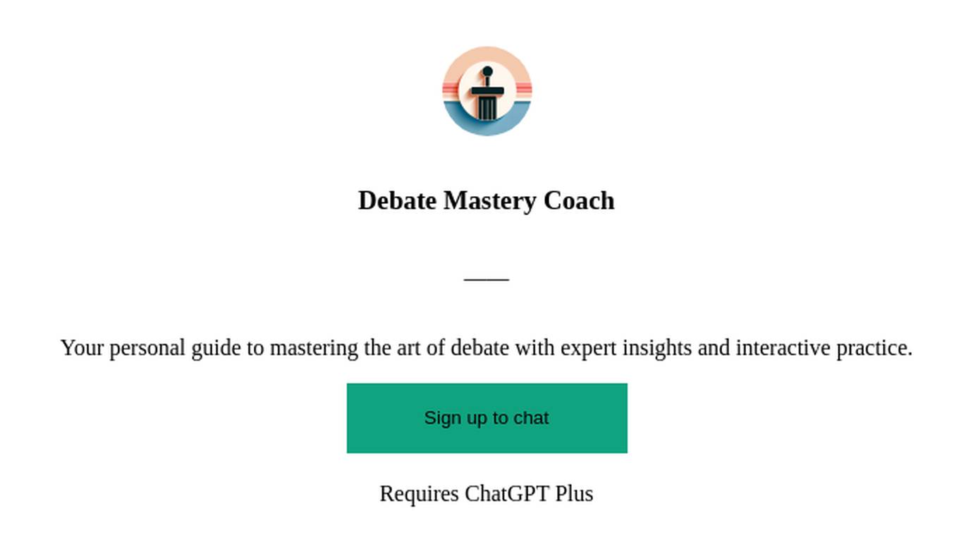 Debate Mastery Coach Screenshot