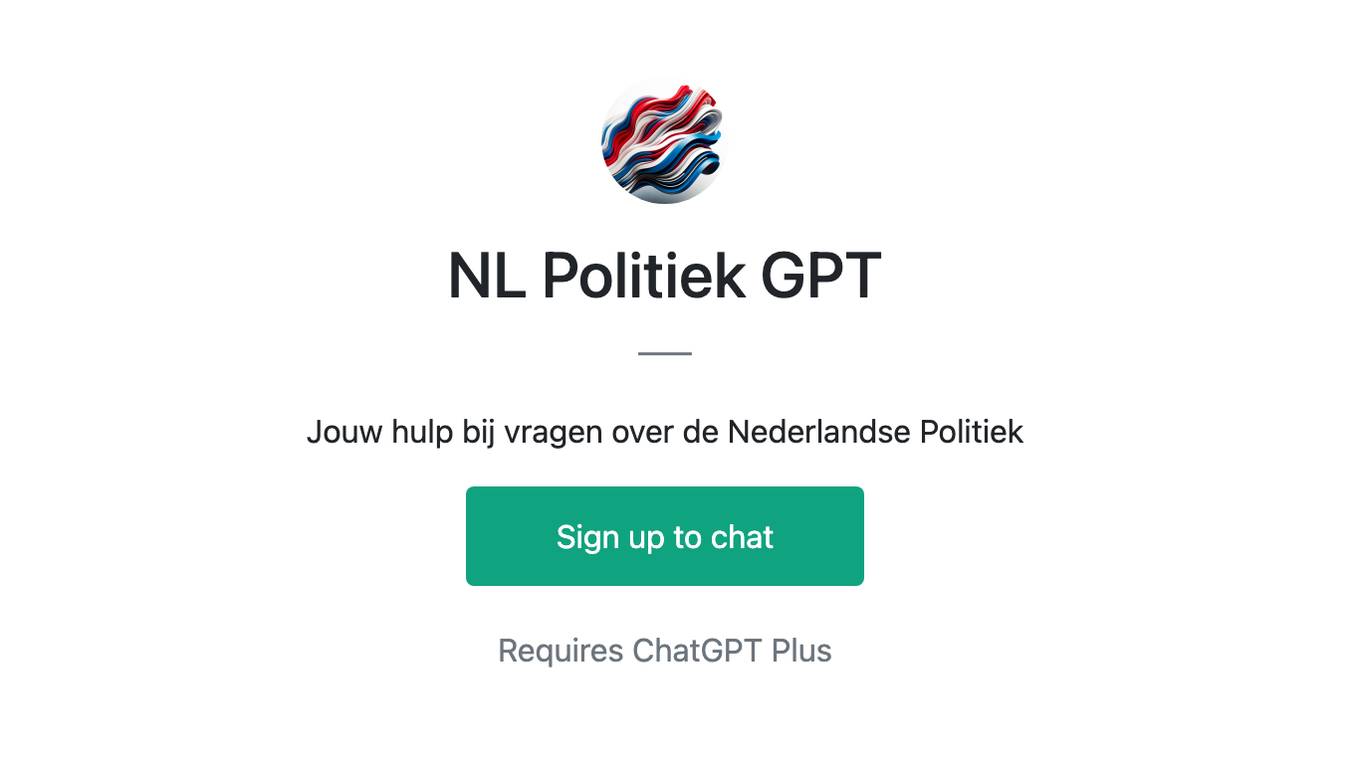 NL Politiek GPT Screenshot