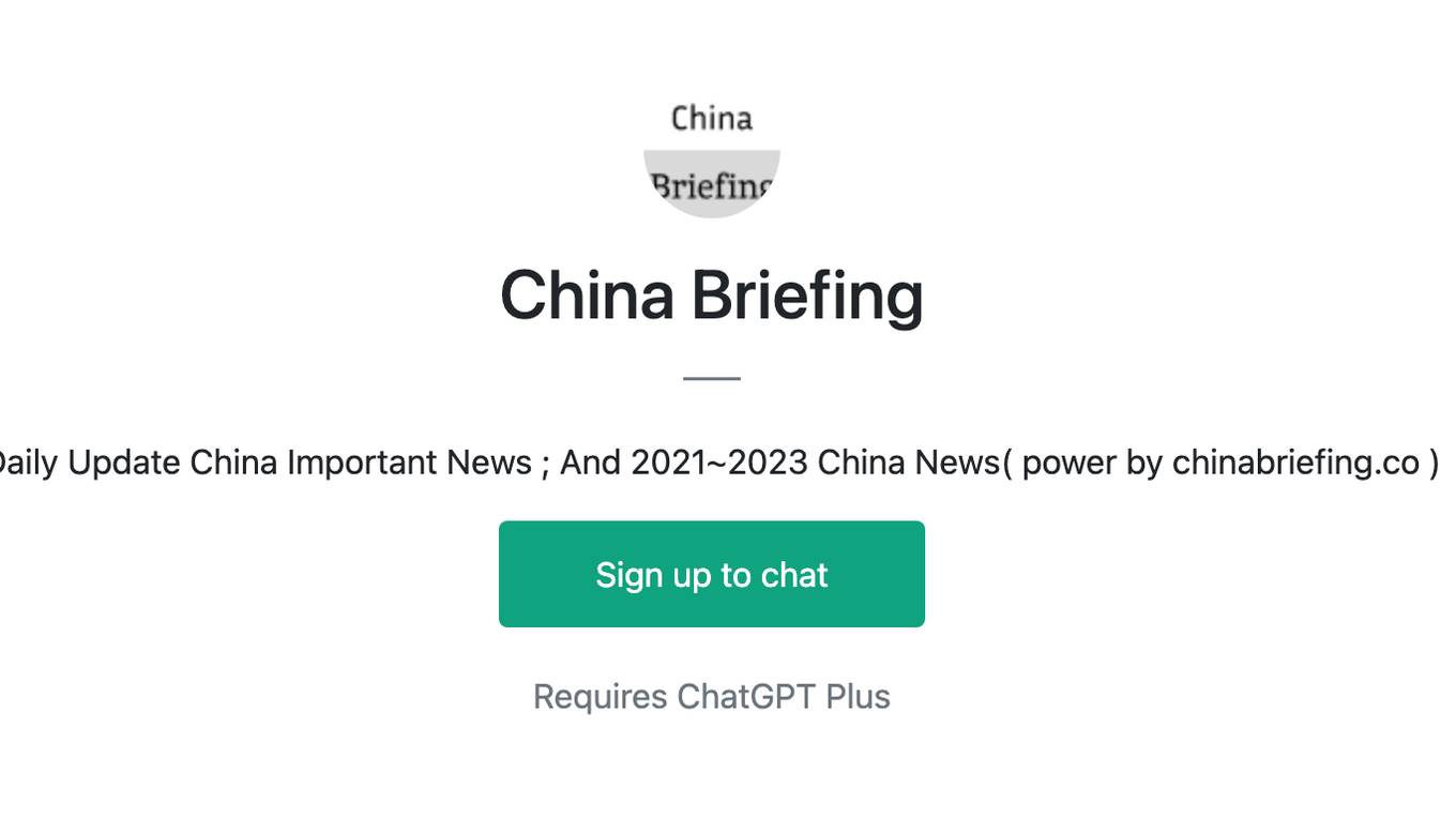 China Briefing Screenshot