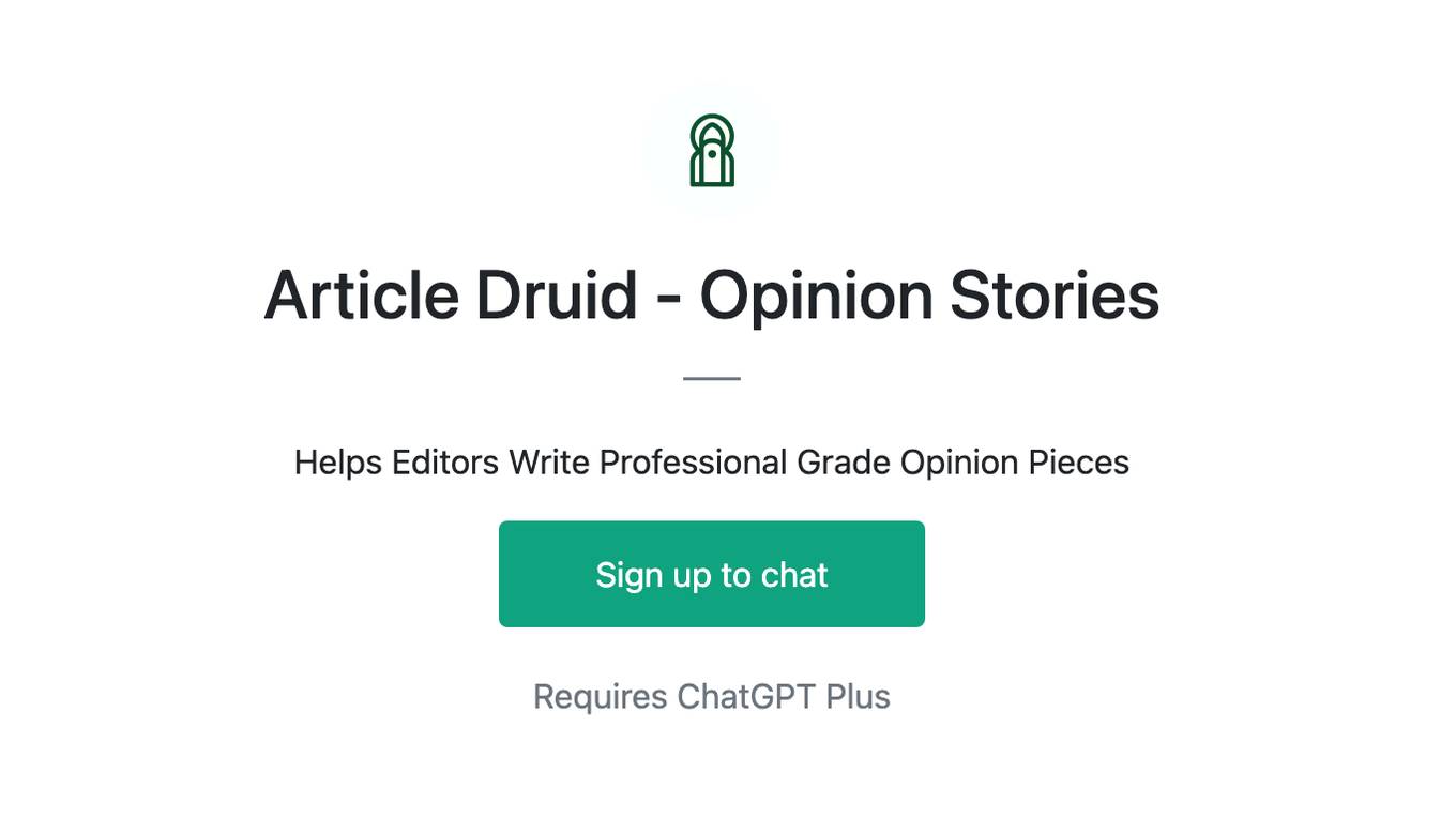 Article Druid - Opinion Stories Screenshot