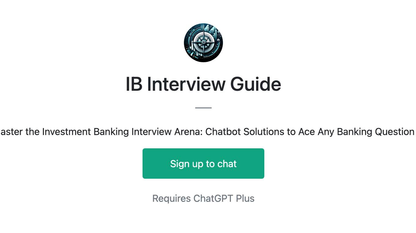 IB Interview Guide Screenshot