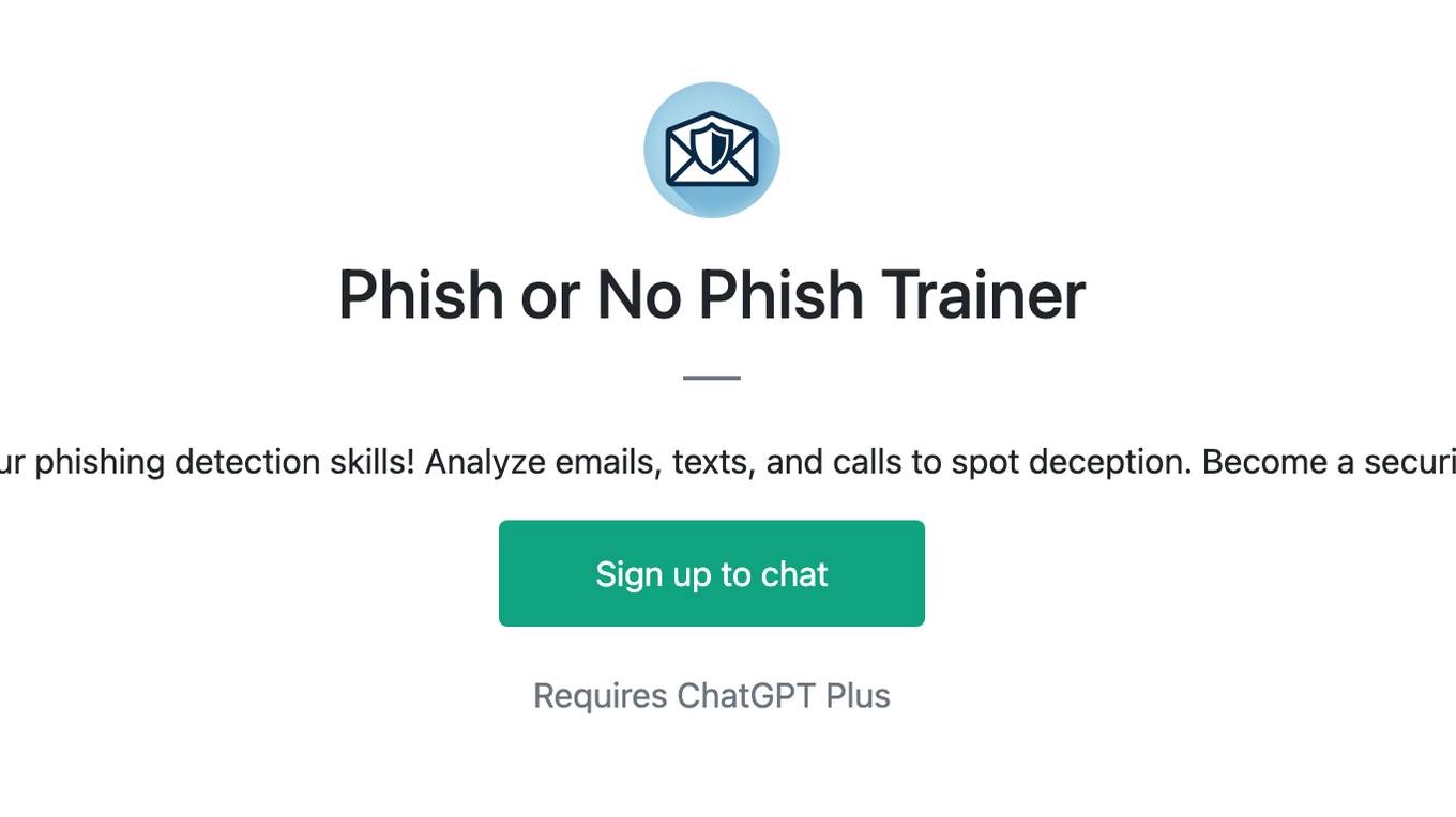 Phish or No Phish Trainer Screenshot