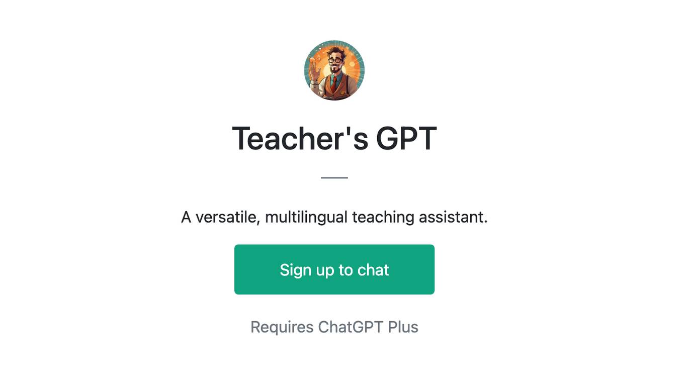 Teacher's GPT Screenshot