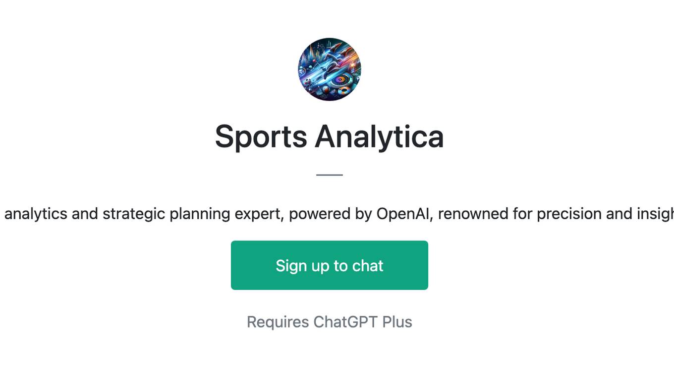 Sports Analytica Screenshot