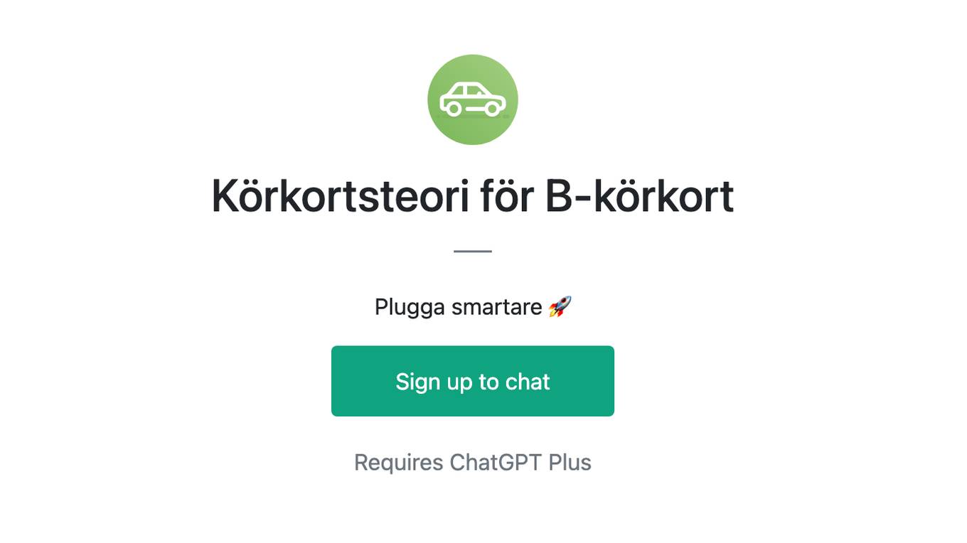 Körkortsteori för B-körkort Screenshot