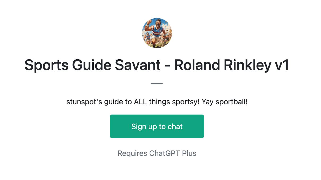 Sports Guide Savant - Roland Rinkley v1 Screenshot