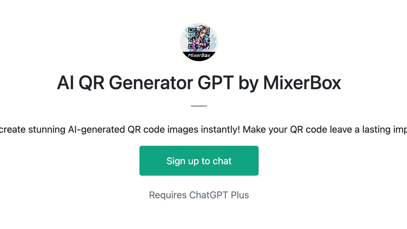 AI QR Generator GPT by MixerBox Screenshot