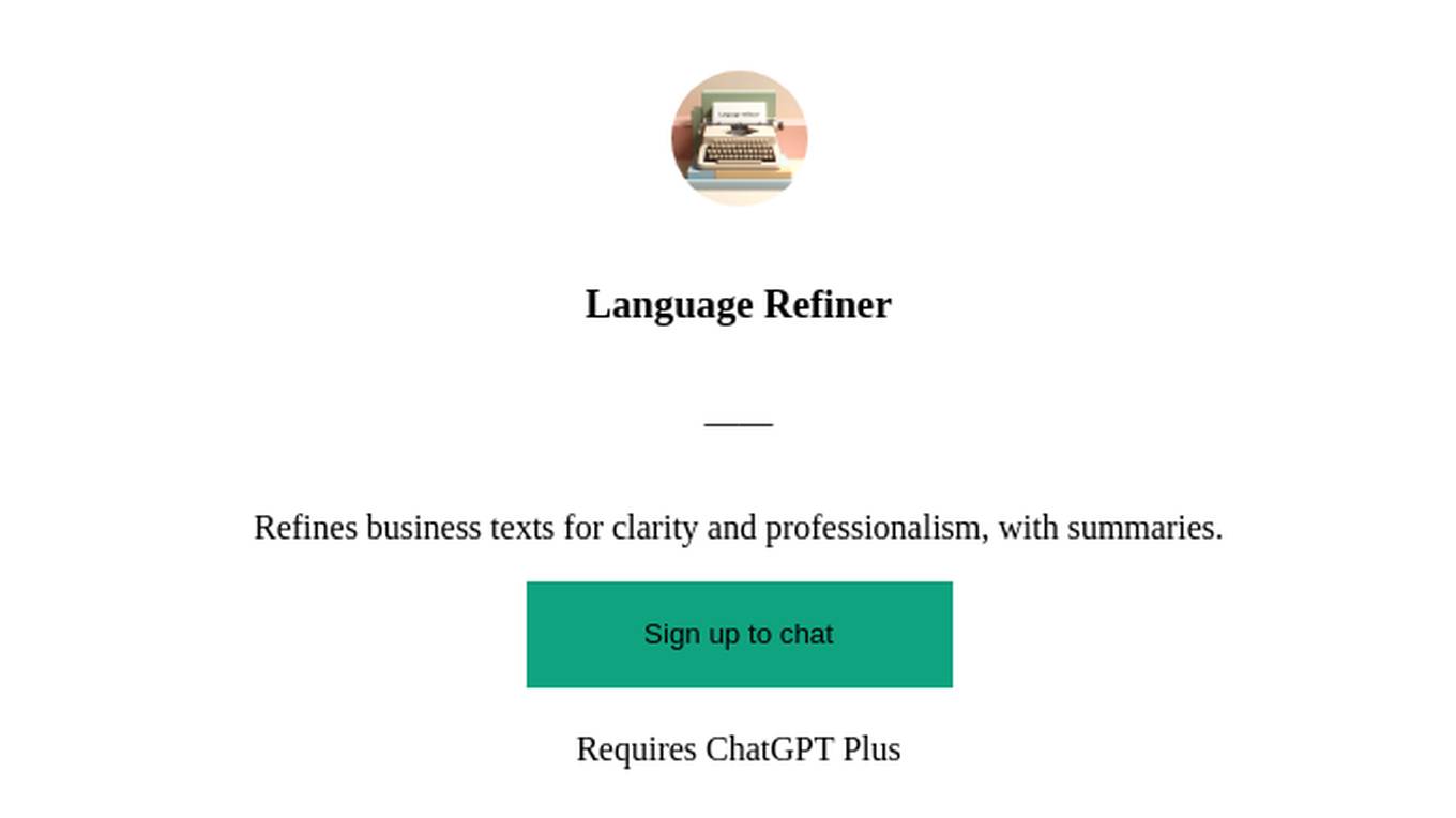 Language Refiner Screenshot