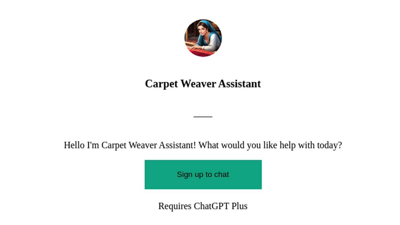 Carpet Weaver Assistant Screenshot