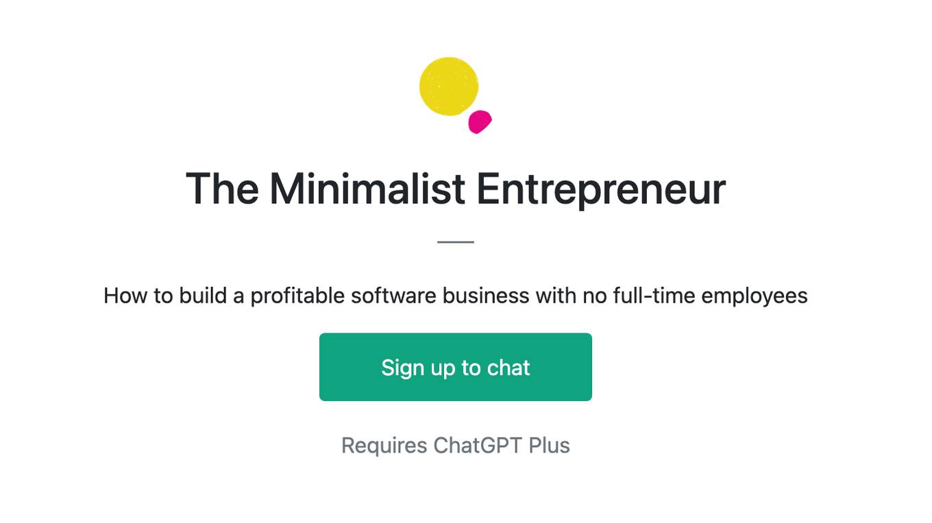 The Minimalist Entrepreneur Screenshot