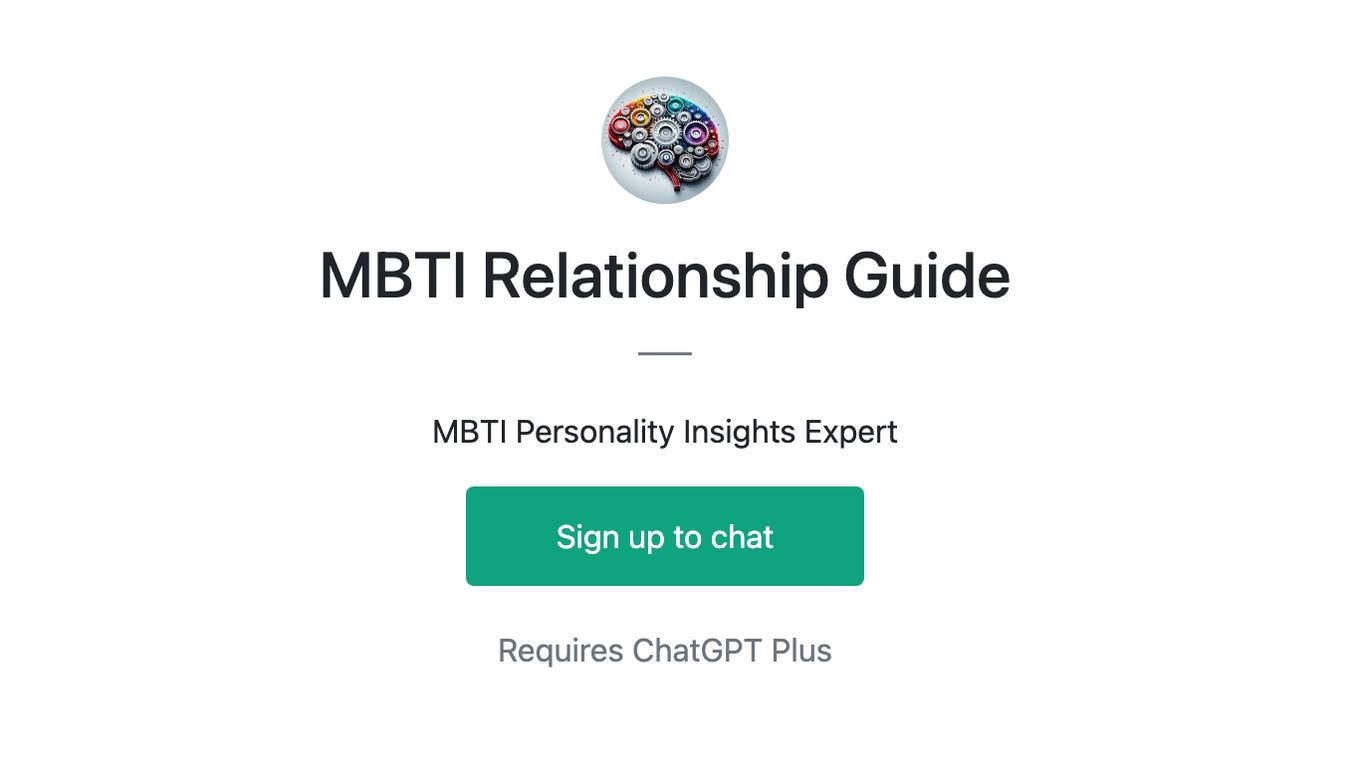 MBTI Relationship Guide Screenshot