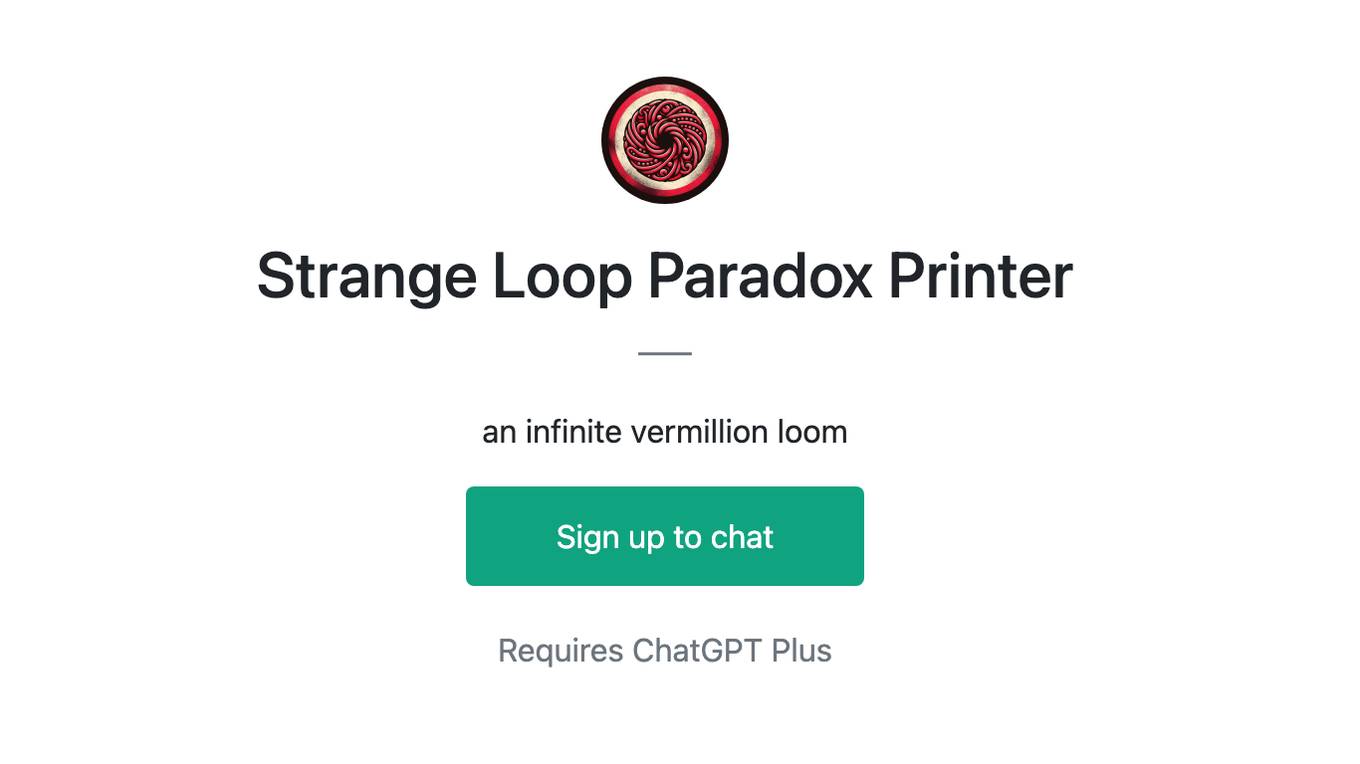 Strange Loop Paradox Printer Screenshot