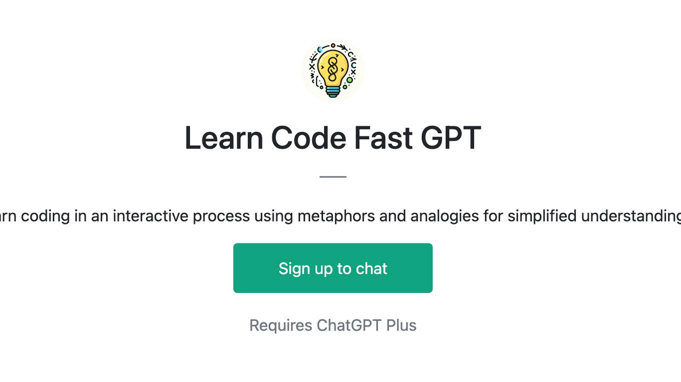 Learn Code Fast GPT Screenshot