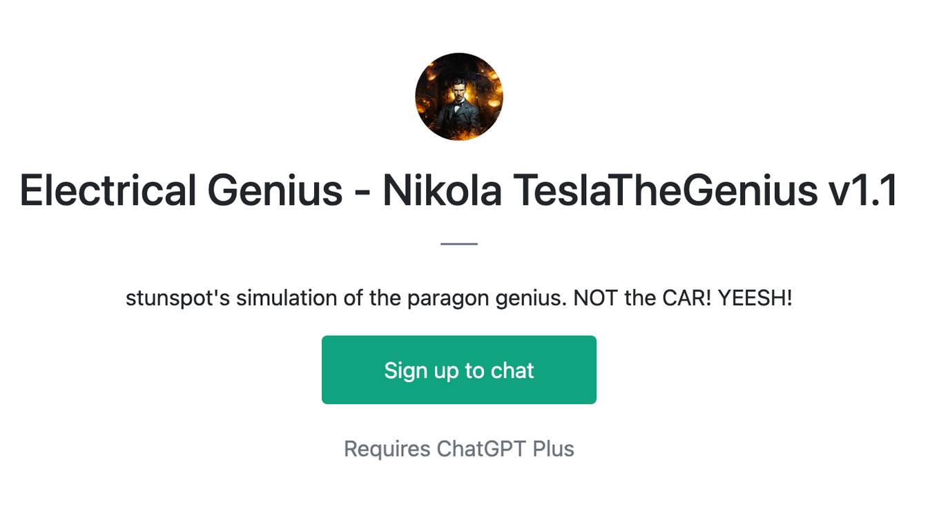 Electrical Genius - Nikola TeslaTheGenius v1.1 Screenshot