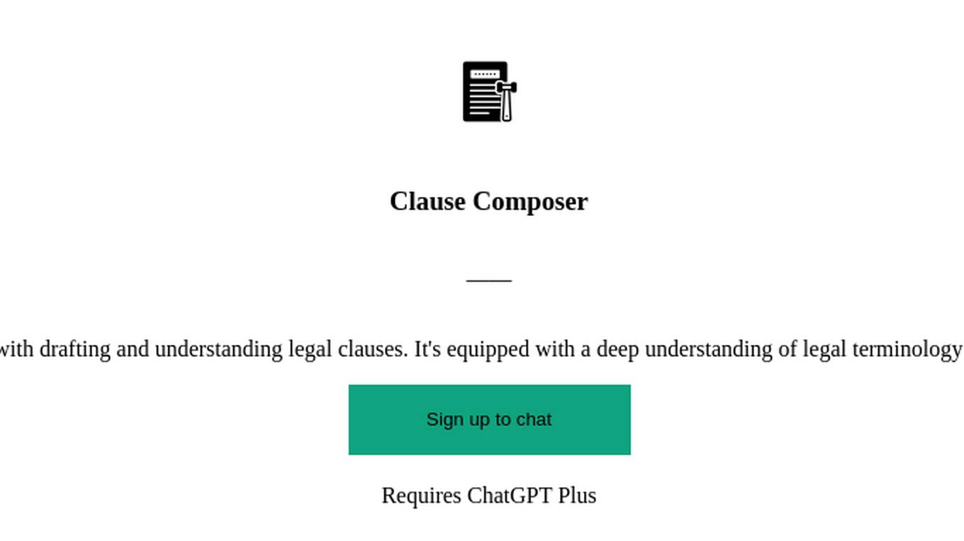 Clause Composer Screenshot