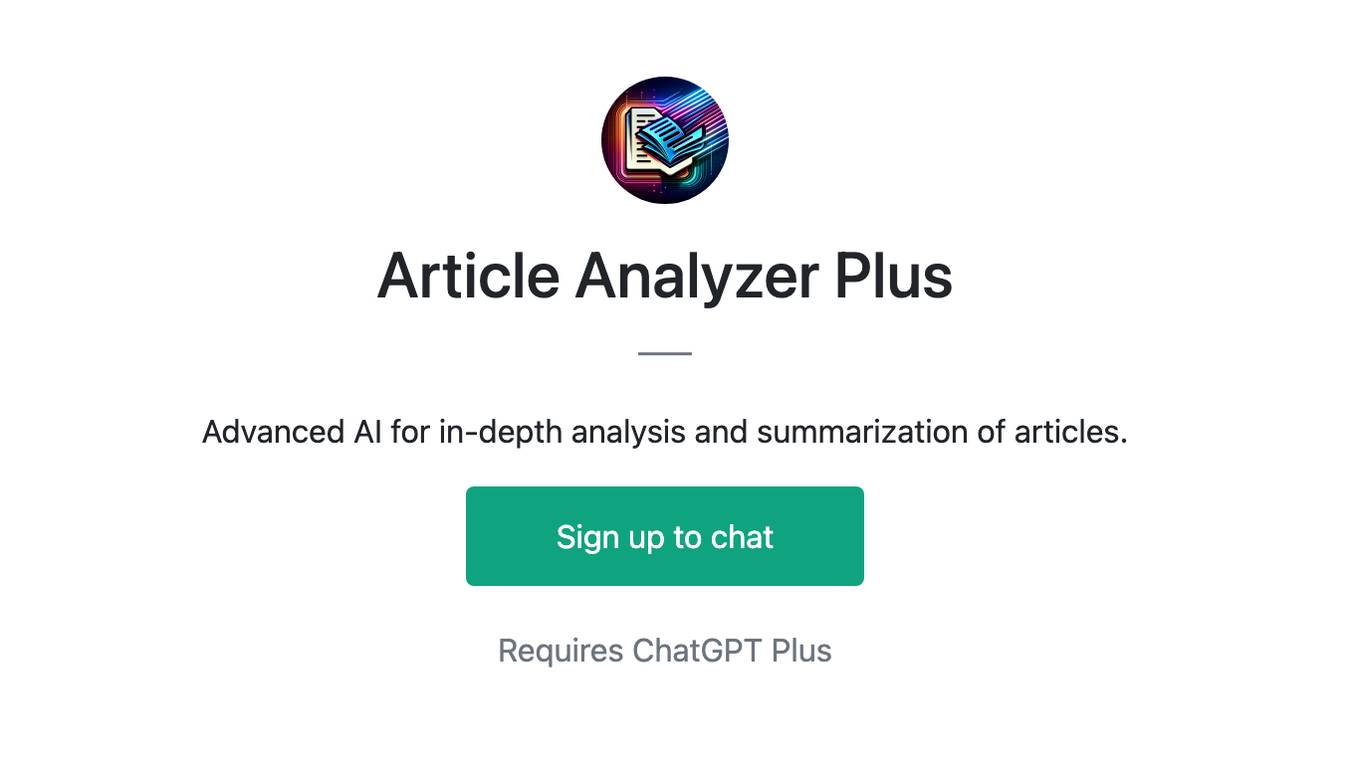 Article Analyzer Plus Screenshot