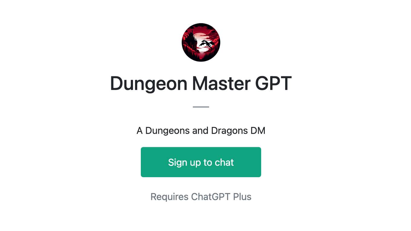 Dungeon Master GPT Screenshot