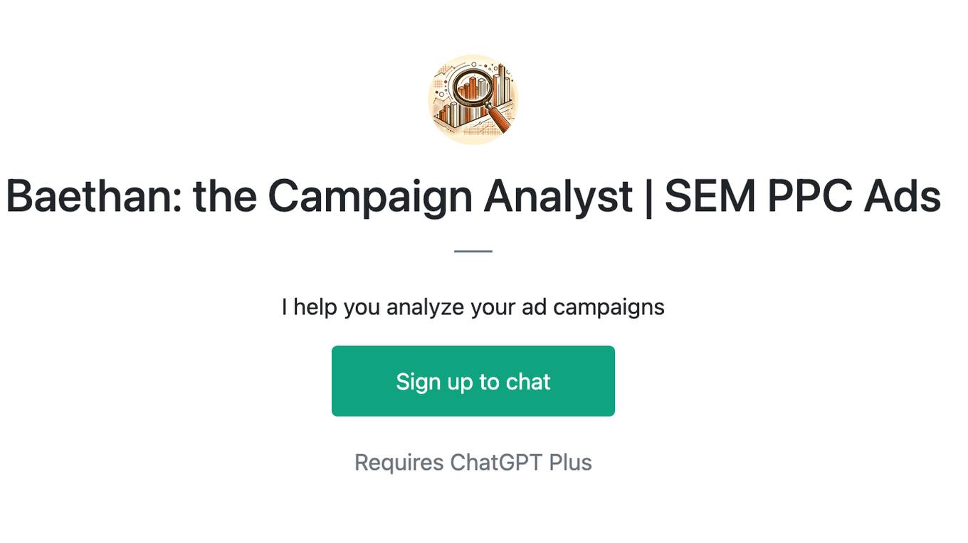 Baethan: the Campaign Analyst | SEM PPC Ads Screenshot