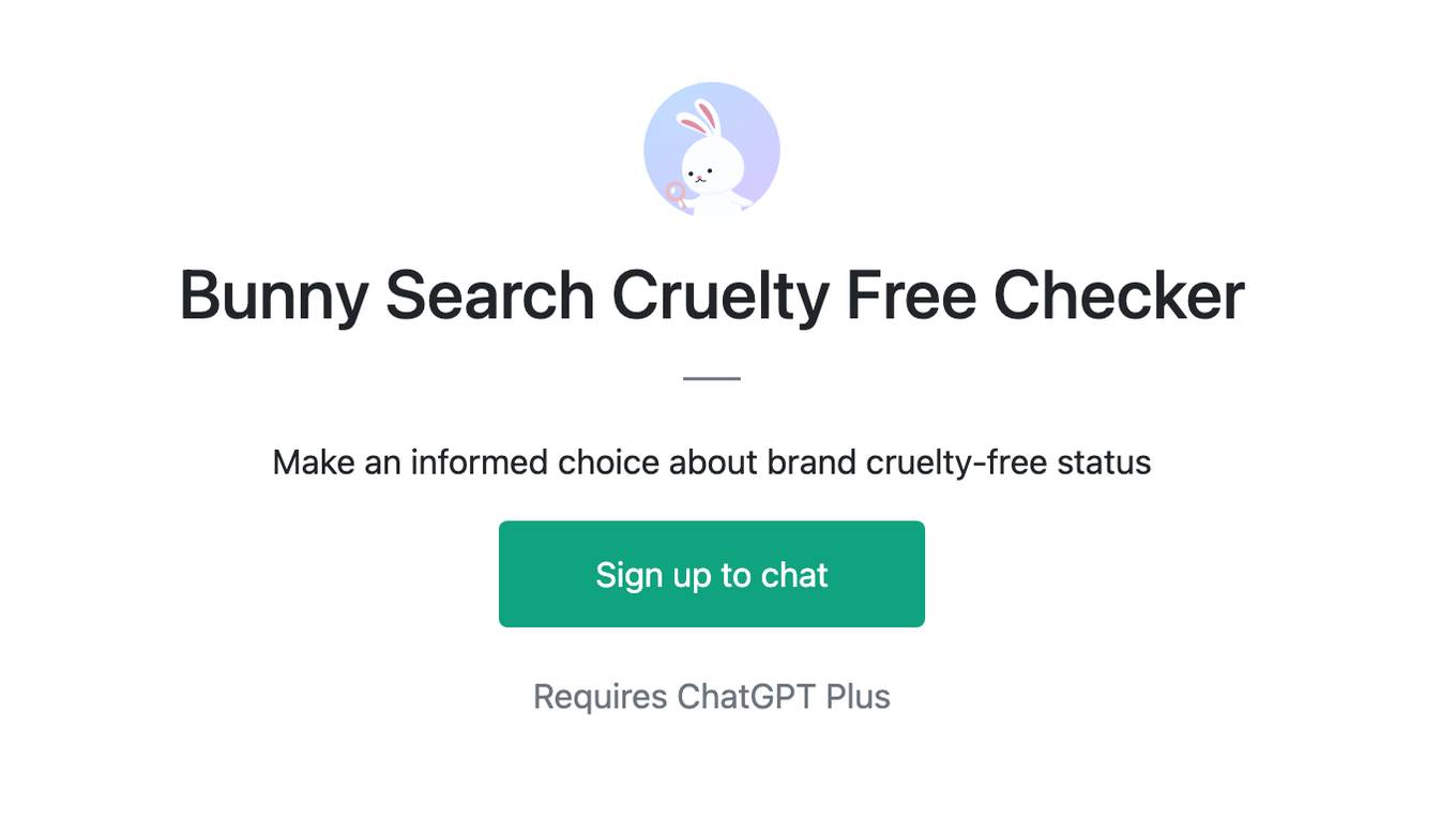 Bunny Search Cruelty Free Checker Screenshot