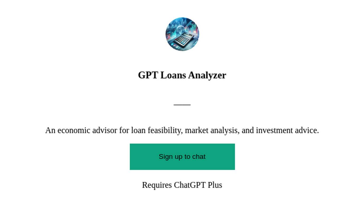 GPT Loans Analyzer Screenshot