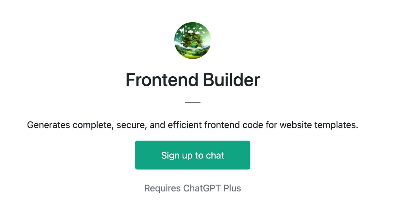 Frontend Builder Screenshot