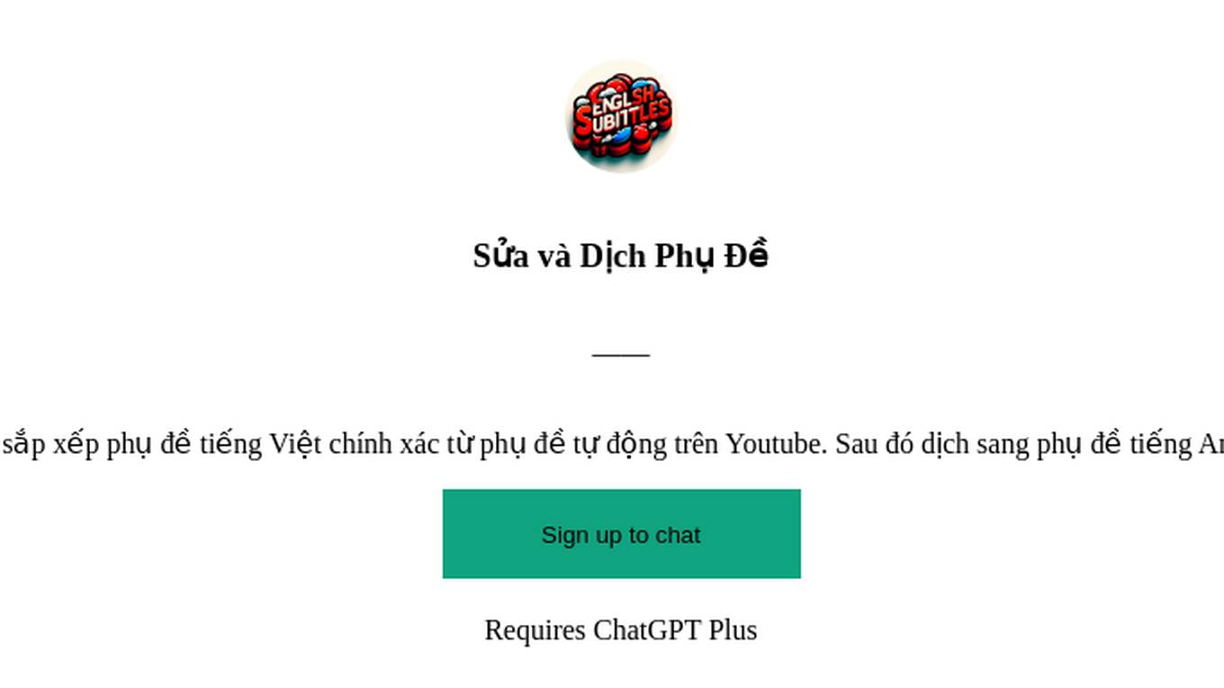 Sửa và Dịch Phụ Đề Screenshot