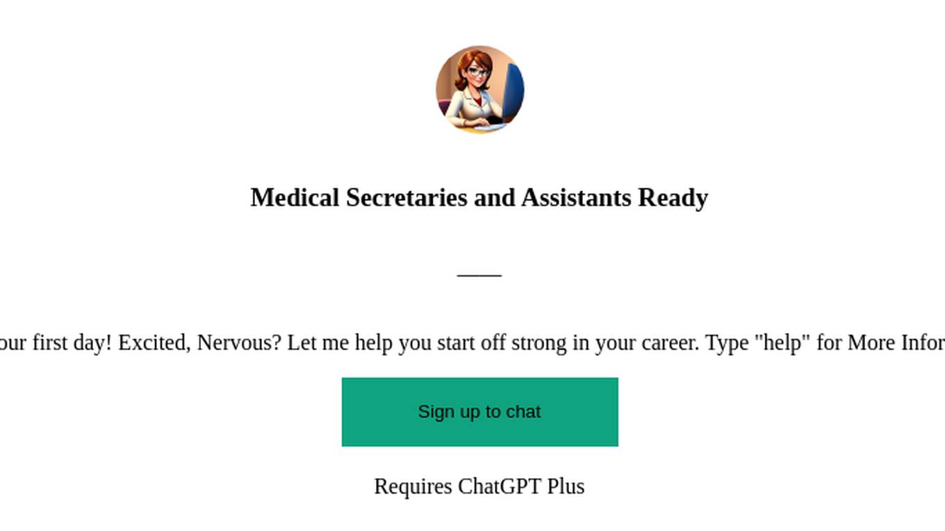 Medical Secretaries and Assistants Ready Screenshot