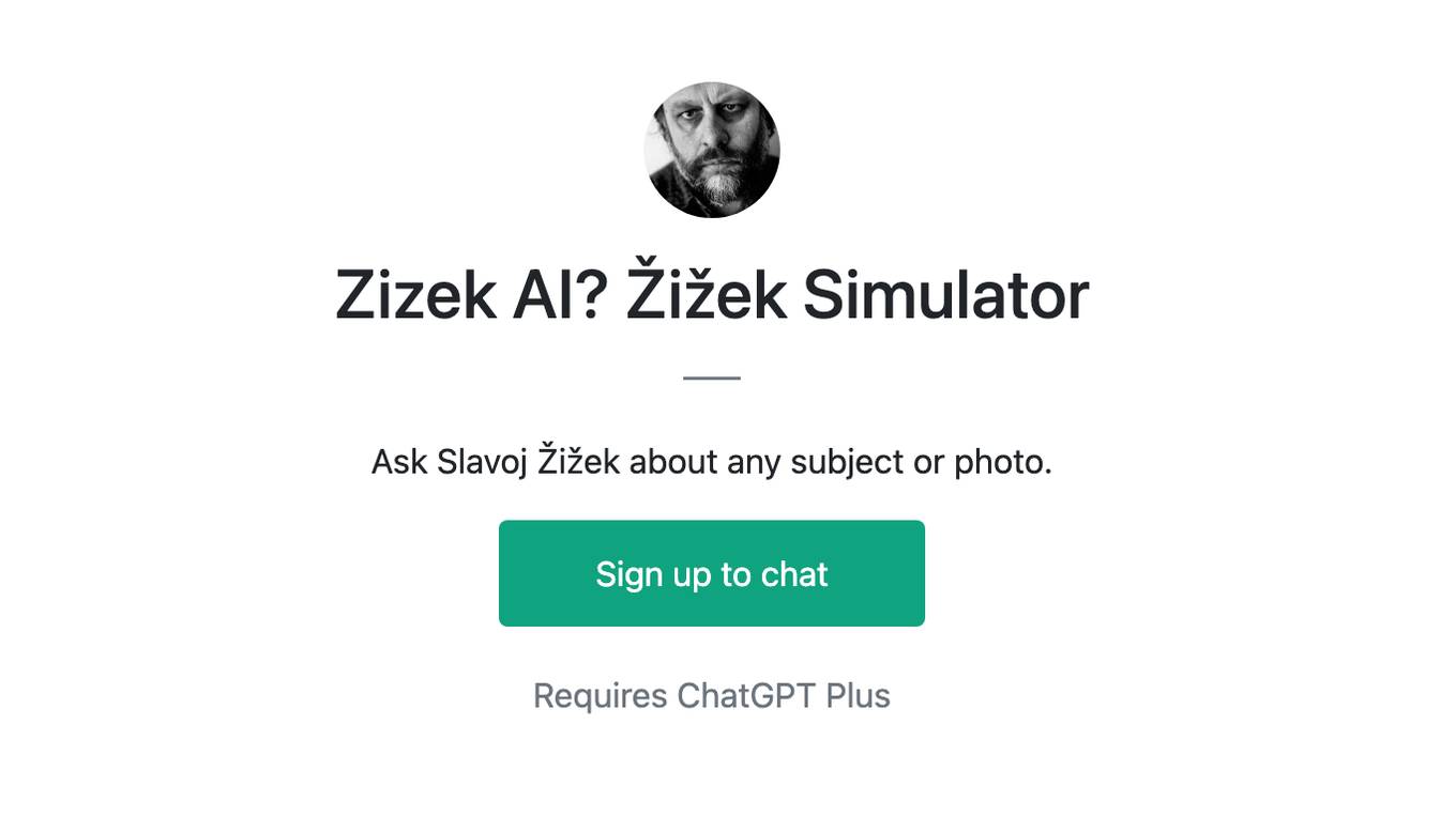 Zizek AI? Žižek Simulator Screenshot