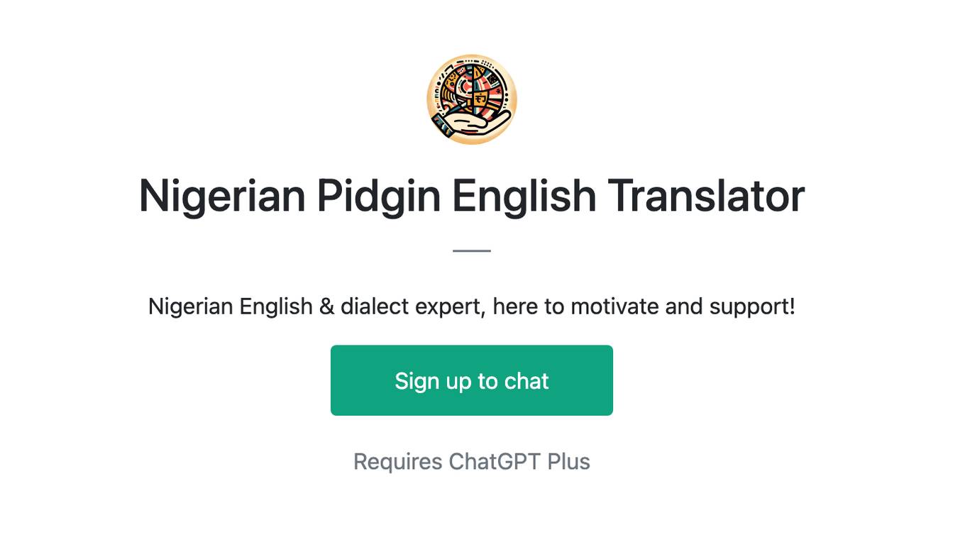 Nigerian Pidgin English Translator Screenshot