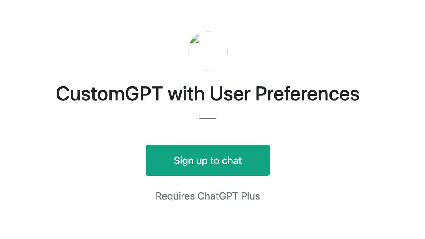 CustomGPT with User Preferences Screenshot