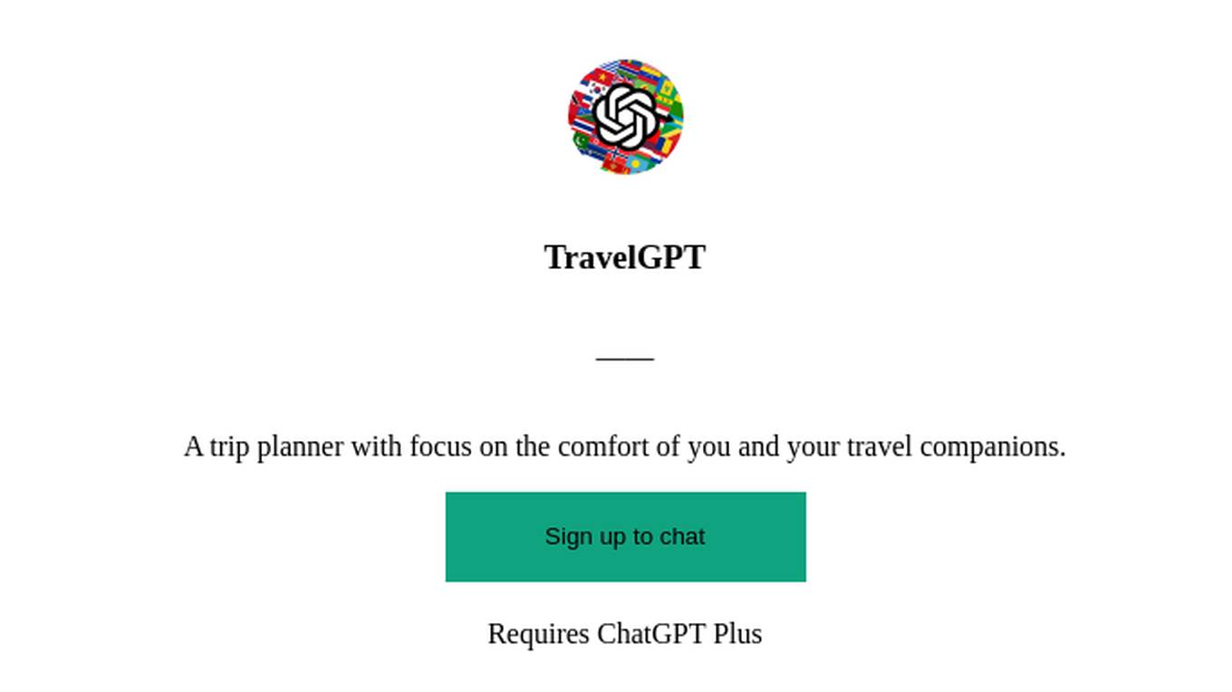 TravelGPT Screenshot